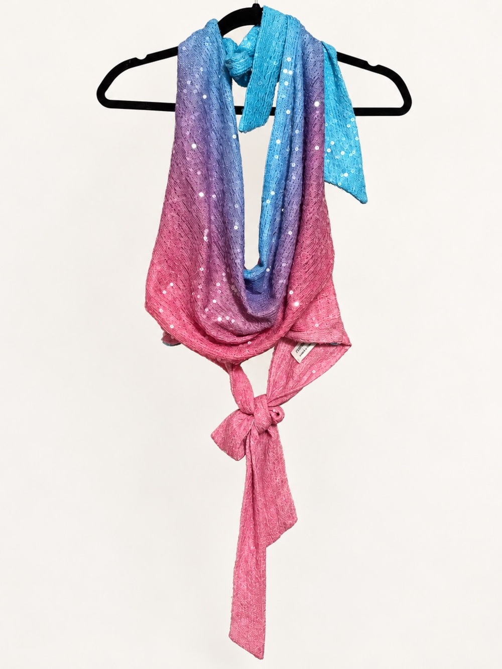 Peppermayo Pink, Purple & Blue Gradient Sequin halter top crop top going out top